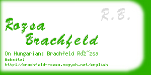 rozsa brachfeld business card